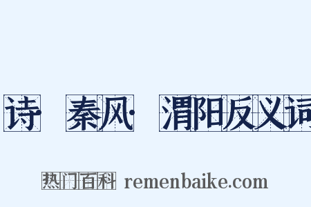 诗·秦风·渭阳反义词是什么意思的图片